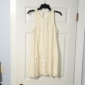 White lace mini dress